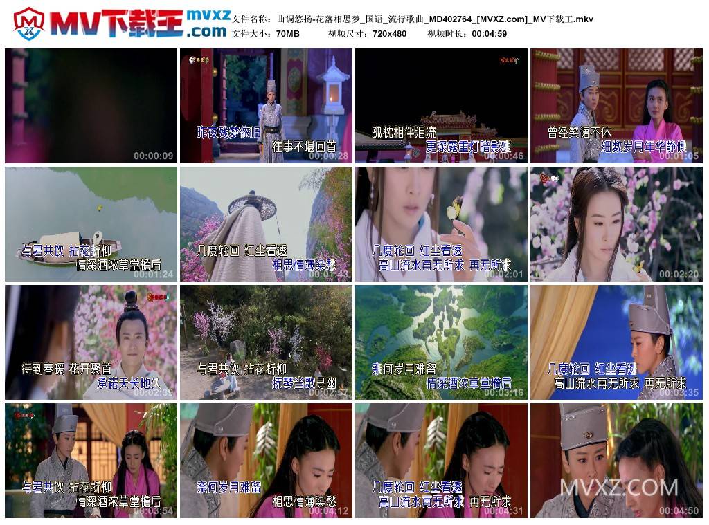 曲调悠扬-花落相思梦_国语_流行歌曲_MD402764